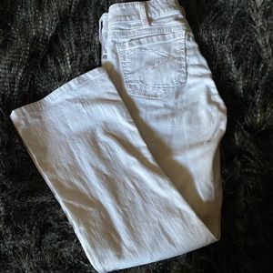 White silver suki flare Jean